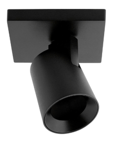 Czarna oprawa sufitowa/kinkiet z reflektorem GU10 Loonari (Oxyled) Crosti Daime 455347