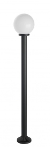 Czarna zewnętrzna lampa stojąca słupek oświetleniowy SU-MA K 5002/1/K 200 Kule E27 IP43 170cm