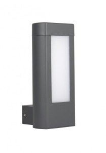 Popielata zewnętrzna lampa ścienna kinkiet elewacyjny SU-MA GL15404 Evo LED 8W 4000K IP54
