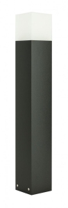Czarny słupek oświetleniowy SU-MA CB-MAX 700 BL Cube Max E27 IP44 70cm