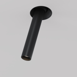 Czarna lampa podtynkowa z punktowym reflektorem Maytoni C140TRS-L300-7W3K-B Focus T LED 7W 3000K CRI90 36stopni