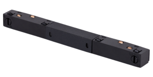 Czarny łącznik zasilający prosty do wąskich szynoprzewodów magnetycznych natynkowych płytkich Oxyled Miniline 706879 Typ A 12cm