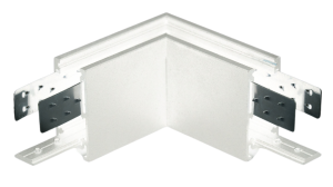 Biały łącznik kątowy zasilający do wąskich szynoprzewodów magnetycznych natynkowych głębokich Oxyled Miniline 706787 Typ B