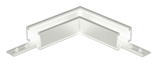 Biały łącznik kątowy metalowy i elektroniczny do wąskich płytkich szynoprzewodów magnetycznych Oxyled Miniline 706749 Typ A