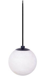 Czarna lampa wisząca alabastrowa kula na szynoprzewód magnetyczny Loonari MiniLine 706541 Ebro P LED 6W 3000K CRI90 330 stopni Kula 10cm