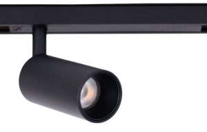 Czarny reflektor na szynoprzewód magnetyczny Loonari MiniLine 706350 Spot M LED 10W 4000K CRI90 50 stopni Tubka 10,2cm x 4,6cm