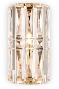 Złoty kryształowy kinkiet ścienny Maytoni MOD094WL-01G Facet E14