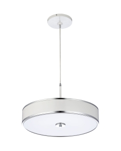 Biała okrągła płaska lampa wisząca Jupiter 1222 Jazz 3xE14 40cm