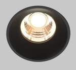 Czarna wklęsła okrągła lampa podtynkowa bez ramki Maytoni DL058-7W3K-TRS-B Round LED 7W 3000K 5,4cm