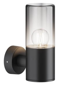 Zewnętrzna lampa elewacyjna grafitowy walec i szklany klosz Maytoni O432WL-01GF Amas E27 IP54
