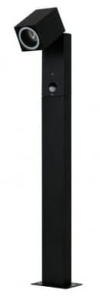 Lampa zewnętrzna słupek oświetleniowy czarny Azzardo AZ5860 Svan Sensor IP54 1xGU10