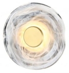 Kinkiet lampa ścienna z kloszem przezroczysty/złoty Azzardo AZ5828 Nestor Top 20 Brass LED 6W 3000K