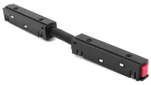 Czarny łącznik zasilający prosty do szyn magnetycznych Domeno Led LL-ZTMK