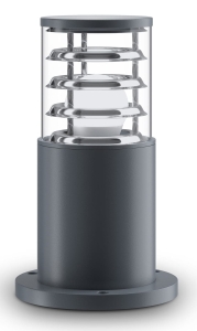 Grafitowy zewnętrzny słupek do oświetlenia ścieżek Maytoni O576FL-01B1 Bronx E27 IP54 25cm