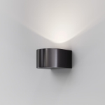 Owalny grafitowy kinkiet zewnętrzny na elewację Maytoni O435WL-L5GF3K Blow LED 5W 3000K IP54
