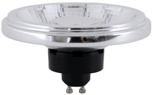 Ściemniana srebrna żarówka LED ES111 Loonari (Oxyled) Essential PerfectColor 892565 GU10 12W 750lm CRI90 4000K 45stopni