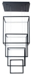 Duża czarna foremna lampa wisząca sześciany Azzardo AZ3139 Opera LED 329W 3000K 65cm x 500cm