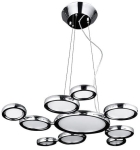 Nowoczesna chromowana lampa wisząca płaskie talerze ledowe Azzardo AZ1786 Satellite LED 110W 3000K 83cm