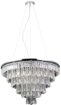 Szeroki kryształowy kaskadowy piętrowy żyrandol nowoczesny Azzardo AZ2926 Kalabria 12xG9 80cm