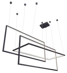 Lampa wisząca prostokąty Azzardo AZ2914 Metric LED 135W 3000K Czarny