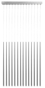 Lampa wisząca nad stół smukłe podłużne chromowane walce Azzardo AZ3426 Louise LED 45W 3000K 45cm