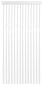 Biała lampa wisząca nad stół podłużne smukłe walce na listwie Azzardo AZ3425 Louise ELD 45W 3000K 45cm