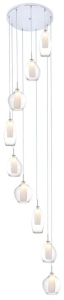 Lampa wisząca do wysokich pomieszczeń Azzardo AZ3102 Amber 9xG9 50cm x 330cm