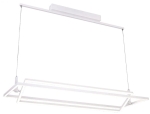 Biała geometryczna prostokątna ruchoma lampa wisząca Azzardo AZ2911 Viena LED 70W 3000K 120cm