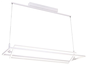 Biała geometryczna prostokątna ruchoma lampa wisząca Azzardo AZ2911 Viena LED 70W 3000K 120cm