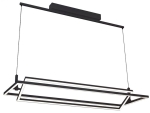 Czarna geometryczna prostokątna ruchoma lampa wisząca Azzardo AZ2849 Viena LED 70W 3000K 120cm