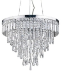 Nowoczesny kryształowy piętrowy żyrandol na bazie okręgu Azzardo AZ2108 Kalabria 6xG9 52cm
