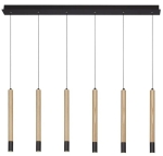 Lampa wisząca listwa sufitowa z czarno brązowymi smukłymi walcami nad stół Azzardo AZ3340 Izolda LED 30W 3000K 100cm