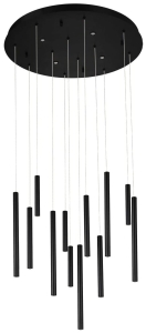 Lampa wisząca wielopunktowa czarna Azzardo AZ5744 Ilios 12 Pendant 3-step Dimm LED 64W 3000K