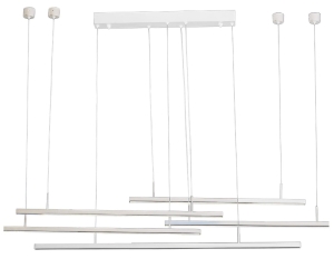 Nowoczesna lampa wisząca białe ledowe listwy Azzardo AZ3185 Merlo LED 49W 3000K 180cm