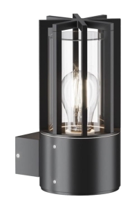 Grafitowy zewnętrzny kinkiet elewacyjny oświetleniowy Maytoni O453WL-01GF Barrel E27 IP54