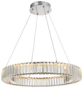 Lampa wisząca kryształowa chrom Azzardo AZ5789 Spark Pendant 60 Dimm LED 30W 3000K 60cm