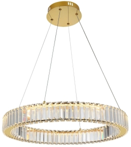 Lampa wisząca kryształowa złota Azzardo AZ5788 Spark Pendant 60 Dimm LED 30W 3000K 60cm