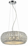 Okrągły kryształowy żyrandol wiszący glamour Azzardo AZ0522 Sophia 5xE14 42cm
