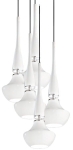 Biała lampa wisząca z dekoracyjnymi kloszami Azzardo AZ0261 Tasos 5xE14 46cm