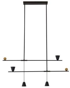 Lampa wisząca designerska czarna/złota Azzardo AZ5642 Spoleto 2 LED 25W 3000K