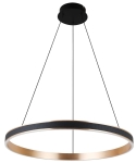 Lampa wisząca pierścień czarna/złota Azzardo AZ5778 Rio 80 3-step Dimm LED 54W 3000K