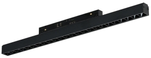 Czarny reflektor diodowy na szynoprzewód magnetyczny ściemnialny i na dwa obwody Azzardo AZ6241 Alfa 2Line Kira LED 24W 3000/4000/6000K 43,5cm 24stopnie