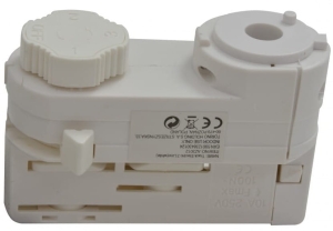 Biały adapter do montażu lamp wiszących na szynoprzewodzie 3-fazowym Azzardo AZ3012 3Line