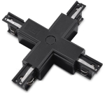 Czarny łącznik X zasilający do szynoprzewodów natynkowych 3-fazowych Azzardo AZ4280 3Line