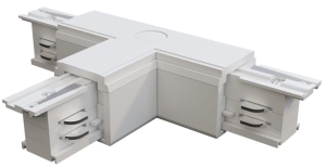 Biały łącznik T prawy zasilający do szynoprzewodów natynkowych 3-fazowych Azzardo AZ4277 3Line