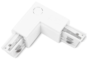 Biały łącznik kątowy L lewy zasilający do szynoprzewodów natynkowych 3-fazowych Azzardo AZ2986 3Line