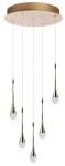 Lampa wisząca wielopunktowa złota Azzardo AZ6008 Dalma 5 Round LED 28W 3000K