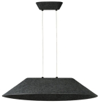 Lampa wisząca okrągła z kloszem filcowym czarna Azzardo AZ5900 Felman LED 12W 3000K