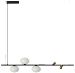 Lampa wisząca designerska czarna/biała/złota Azzardo AZ5640 Trasimeno 120 LED 3000K 3xG9