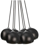 Lampa wisząca z czarnymi kloszami kulami z punktowym światłem Azzardo AZ0635 Gulia 7xGU10 36cm